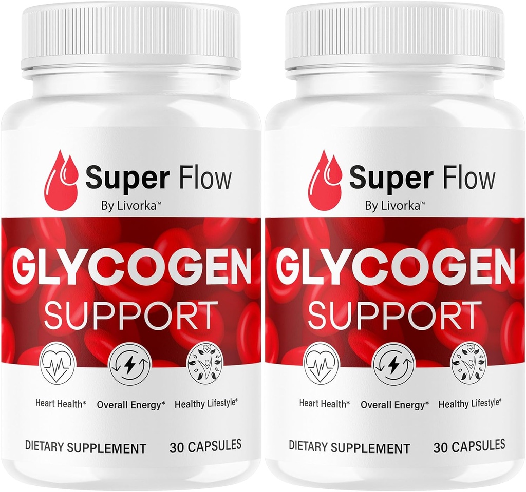 (2 Pack) Super Flow Glycogen - SuperFlow Glycogen Support kapslid, Super Flow, Glycogen Support Super Flow, Ametlik SupperFlow Glycogen Support, Super Flow Glyco Optimizer, 60 kapslit 2 kuud