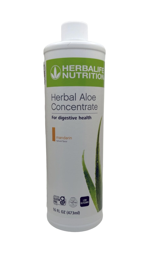 Herbalife Aloe kontsentraatpint: Mandarin Flavor 16 FL Oz (473 ml) seedetrakti tervise jaoks Premium-kvaliteediga Aloe, Gluteenivaba, 0 kalorit, 0 suhkrut, looduslikult maitsestatud
