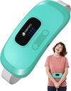 CooCo kaasaskantav küttepadi perioodi krampide jaoks, juhtmeta vöö menstruaalkrampide leevendamiseks, 3S kiire soojuspadi koos 4 soojustaseme ja 4 vibratsioonirežiimiga, kingitused naistele tüdruk, roheline