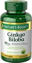 Looduse Bounty Ginkgo Biloba, toetab tervislikku ajufunktsiooni, taimset toidulisandit, 60 Mg, 200 kapslit