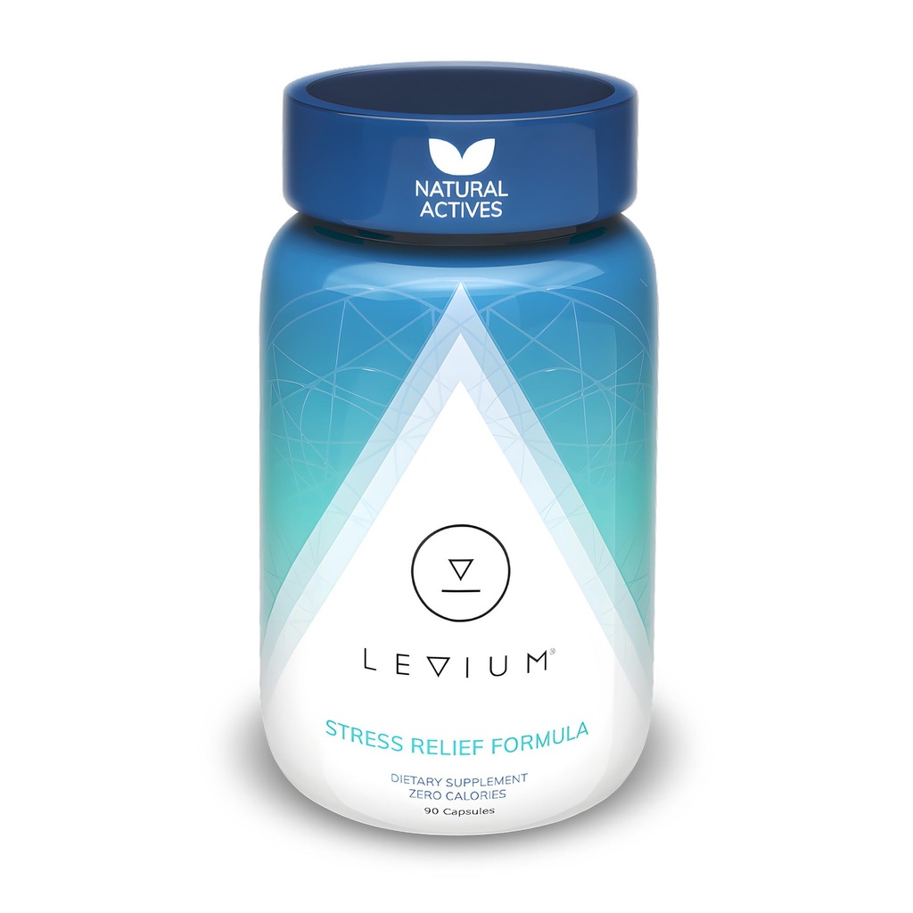 Levium Maksimaalne tugevuse stressi leevendamise lisa | Rahu ja meeleolu tugilisa KSM-66 Ashwagandha, GABA, L-Theanine, Magneesium | 90 kapslit, 30 päeva varu