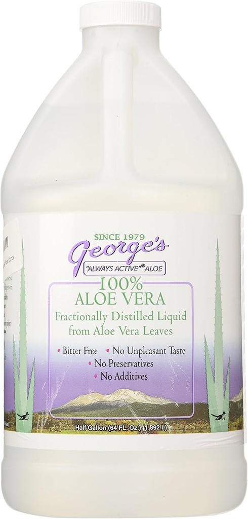 George'i Aloe Vera täiendus Softgel, 64 Fluid Ounce, 100% alati aktiivne Aloe Vera vedelik