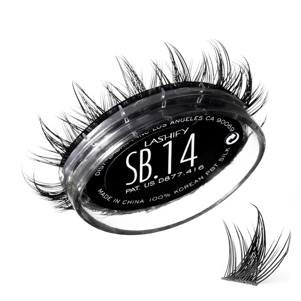 Lashify Star Burst 14mm Gossamer DIY ripsmepikendused Täitke uuesti, Ultimate Multi-Length Multi Layered Lash, Black, Easy False ripsmed