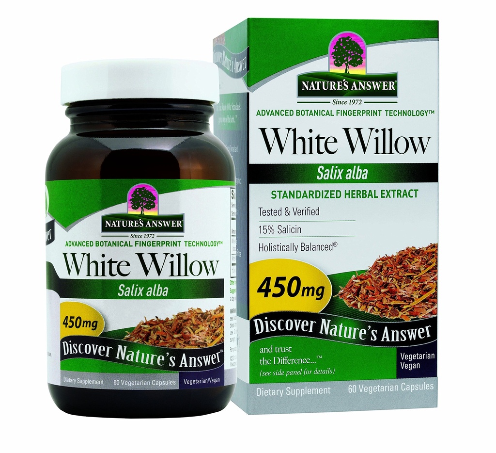 Looduse vastus Valge paju | edendab üldist tervist ja heaolu | vegan, gluteenivaba, GMO-vaba ja Kosher sertifitseeritud | 60ct