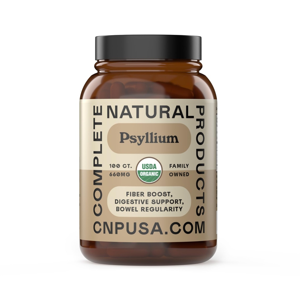 Pure Natural Terve Psyllium Husk Pulber Kapslid - 660mg Kapslid 100 Pure Maitsestamata Fiber & Colon Cleanse Pills