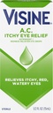 Visine A. C. Sügelev silmade leevendamine Silmatilgad tsinksulfaat & tetrahüdrosoliin HCl, Silmatilga ravi punetusega Reliever & kokkutõmbuv sügelev, punane, vesine ja ärritunud silmad, 0,5 fl. oz