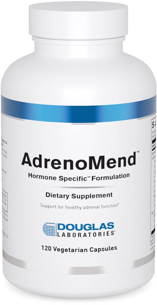 Douglas Laboratories AdrenoMend - Rhodiola Taimne täiendus - Neerupealiste tugi - Ashwagandha, Bacopa Monnieri ja teiste Adaptogeenidega - Mitte-GMO - 120 taimekapslit