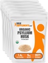BulkSupplements.com Orgaaniline Psyllium Husk Pulber küpsetamiseks, kiudaine lisand - gluteenivaba, 1 kg (2,2 naela) (pakk 5)