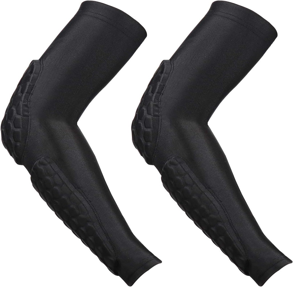 GUOZI Arm küünarnuki varrukad, [2 Pack] Honeycomb Crashproof Arm Küünarnukipadjad noortele Täiskasvanute Sport Jalgpalli Võrkpall