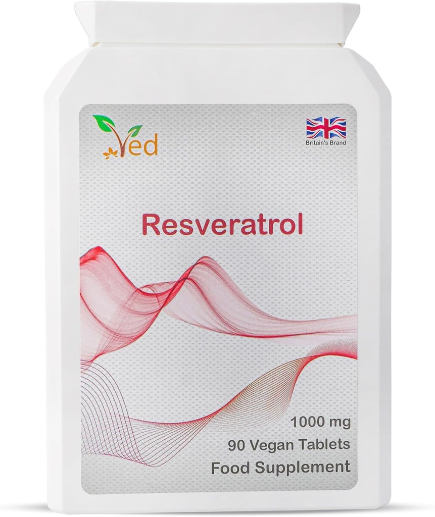 Ved RESVERATROL 1000 mg 90 tablett, tugevad antioksüdandid ja, soodustab vananemisvastast, kardiovaskulaarset tuge, 90-päevast pakkumist pudeli kohta.
