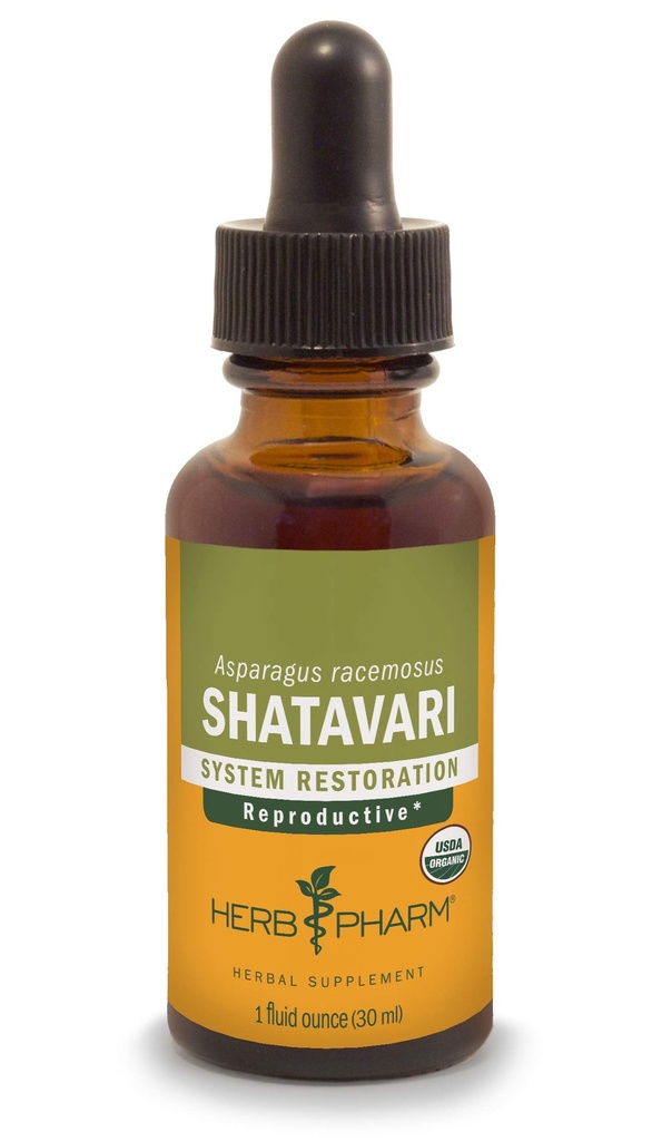 Herb Pharm Certified Organic Shatavari Vedel Ekstrakt Naiste Reproduktiivse Süsteemi Toetus - 1 Ounce