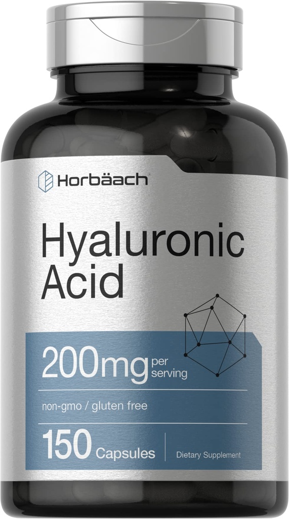 Horbäach Hüaluroonhappe lisand | 200 mg | 150 kapslit | Mitte-GMO ja Gluteenivaba lisand