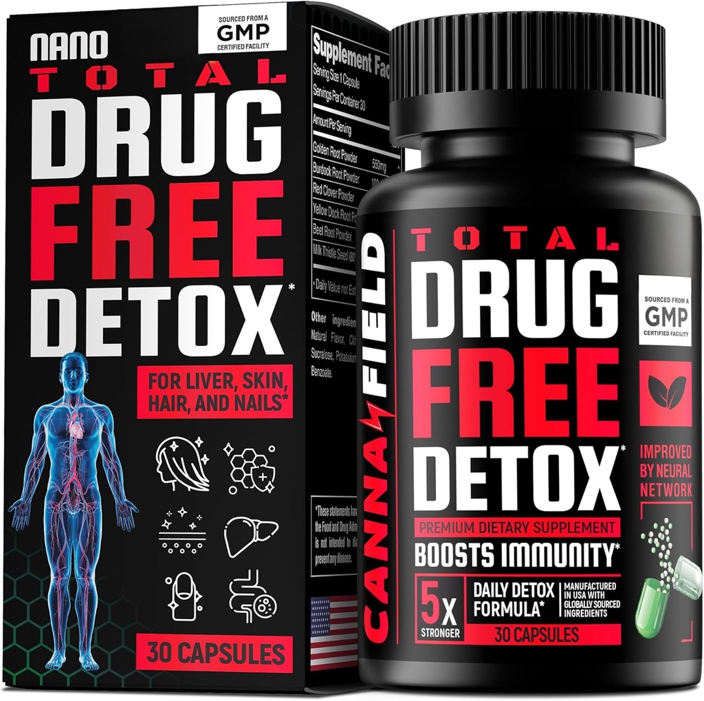 Total Detox and Maver Cleanse - USA Made - 5-päevane detox - looduslikud toksiinid puhastaja nahale, juustele, küüntele, soolestikule - Mega tugi ja parandamine - looduslik taimetervise valem, immuuntoetus