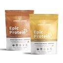 Sprout Living Epic Protein Bundle - Chocolate Maca & Vanilla Lucuma (20g Orgaaniline Taimepõhine Valgupulber, Vegan, Gluteenivaba, Superfoods) | 1lb, 12 Servings
