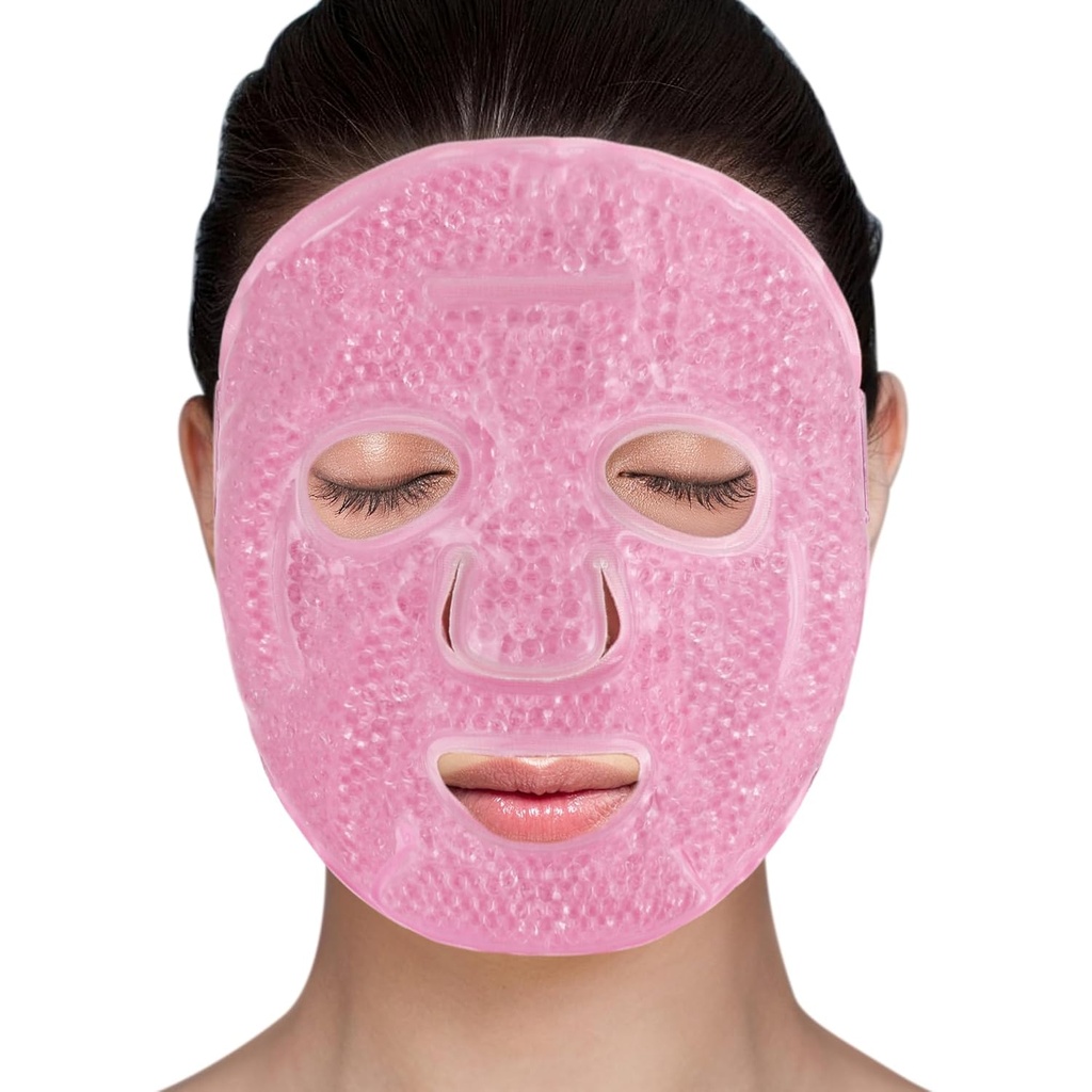 LotFancy näo jääpakk, korduvkasutatav jää näomask, geelhelme külma näo silma mask, kuum külm kompress punetuse jaoks, näo rutiinne, kirurgiline taastumine, peavalu, nahahooldus, post-laser hooldus