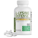 Bronson L-Lysine Defense Immune Support Complex 1500 MG L-Lysine Plus Olive Leaf, Küüslauk, C-vitamiin ja tsink - Mitte-GMO, 90 taimekapslit