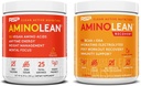 Vegan AminoLean Pre Workout Energy (Mango 25 Servings) koos AminoLean taastamise post Treening Boost (Blood Orange 30 Servings)