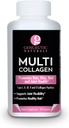 Genceutic Naturals Multi kollageen Kapslid tüüp I, II, III, V & X - 120 Veg kapslid - tervele juuste nahale, küüned 1500mg Mitte-GMO, karjamaa-tõstetud, puuri vaba ja julm vaba allikas