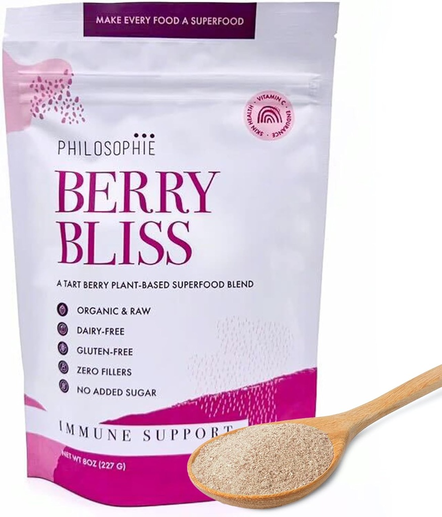 Philosophie Plant Based Superfood Powder - Vegan Valgu Pulber Riisivalguga, Maca Root Powder & Acai Berry - Orgaaniline Piimavaba Superfood Blend - Proteiinipulber Ilma Kunstlike Magusaineteta