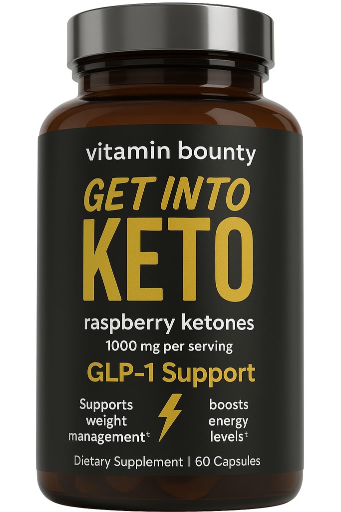 Vitamiin Bounty Premium Vaarika Ketoonid Täiendus - Keto pillid kaalulangus - soodustab Ketoosi ja ainevahetuse toetamine - Keto Dieet Abi - Energia Boost naistele ja meestele - 60 kapslit