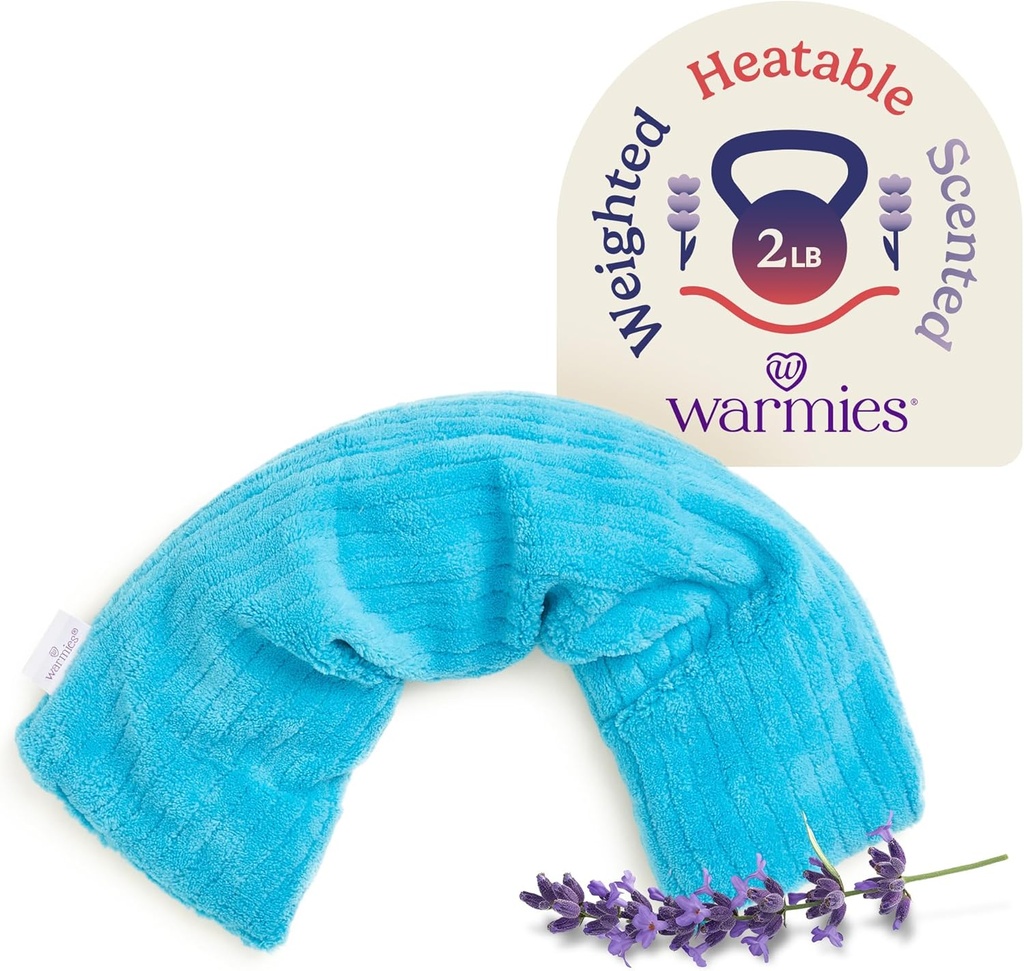 Soojendused Hot-Pak, Microwavable Neck Wrap - Kütmine & Jahutamine Plush Pad rahustamiseks Lõõgastamine - Kaalutud & Soojendatud Kaela Soojendamine Lõhnastatud Lavendel - Mikrolaine Soojus Pad Aches & Pain - Sinine