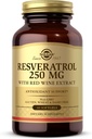 Solgar Resveratrol 250 mg punase veini ekstraktiga - 60 Softgels - Antioksüdant Support - Non-GMO, Gluteenivaba, Piimavaba - 60 Servings