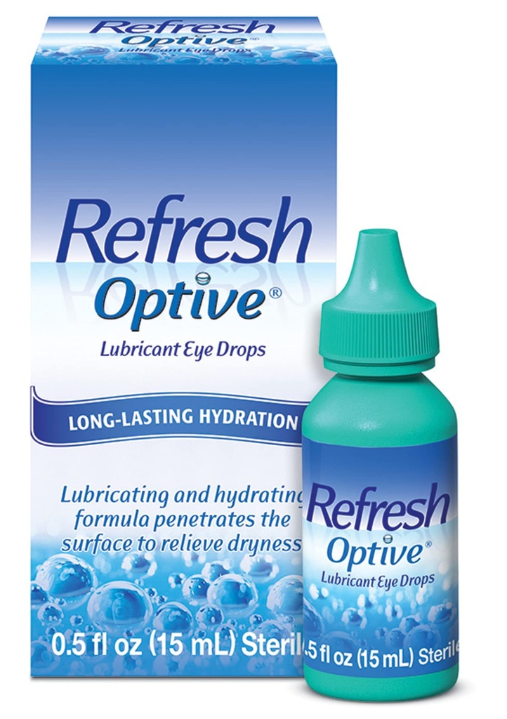 Värskenda Optive määrdeaine silmatilgad, 0,5 Fl Oz steriilsed