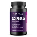Sambucus Black Elderberry kapslid - täiskasvanutele mõeldud immuunsuse tugilisa - 400 mg ekstrakti üldise heaolu jaoks - taimetoitlane-sõbralik, mitte-GMO, maitsestamata - 60 loend, 2 kuu pakkumine