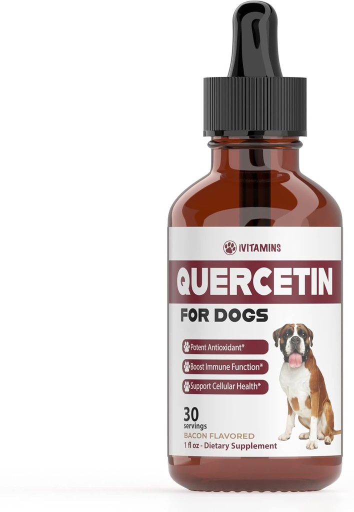 Quercetin for Dogs | Dog Allergy Relief | Quercetin for Dogs Allergies | Dog Allergy | Quercetin | Dog Allergy Support | Quercetin Dog | Dog Allergies | Quercetin Supplements | Bacon Flavor (1 Pack)