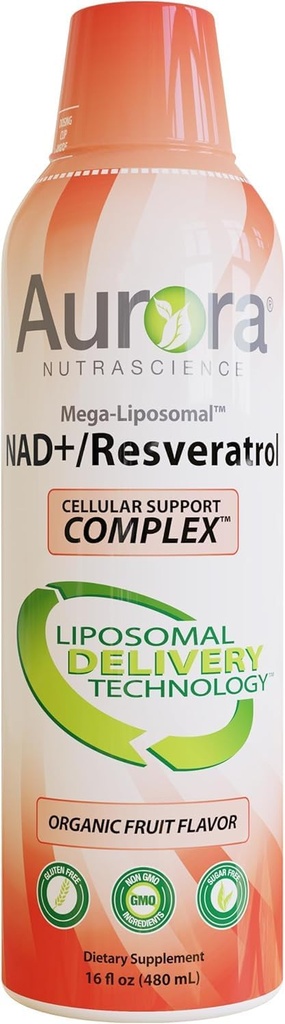 Vida Lifescience Liposomal NAD + Vedelik Täiendus Resveratrooliga - 32 Servings - Toetab Rakuenergiat Ja Metaboolset Funktsiooni - Vegan, Gluteenivaba, Mitte-GMO