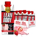 Labrada Lean Body Valmis-to-Drink Maasikavalgu raputamine, 40 g valku, vadakusegu, 0 suhkur, gluteenivaba, 22 vitamiinid ja mineraalid, 17 Ounce (ringlussevõetav karp & kaanega - pakend 12) LABRADA