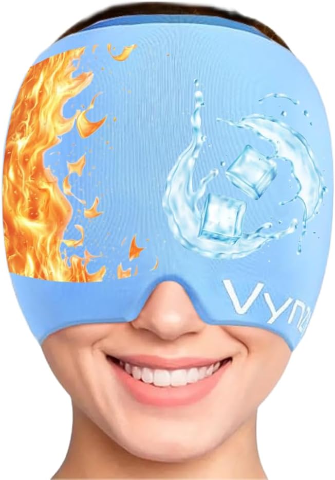 Migreen Relief Cap Miracle Peavalu Relief Cap360 Hot & Cool Peavalu Kapsel Rahuldav Lõhnatu Gel Jää Pea Pakkimine Täiustatud Migreen Cap Pinge, Stress ja Sinus (sinine)