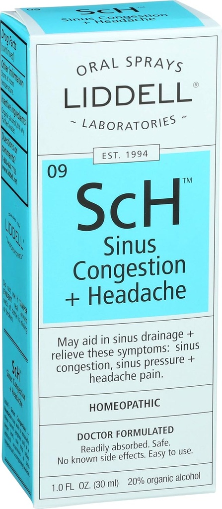 Liddell Homöopaatiline Siinus Ummistus ja peavalu Spray, 1 Vedelik Ounce