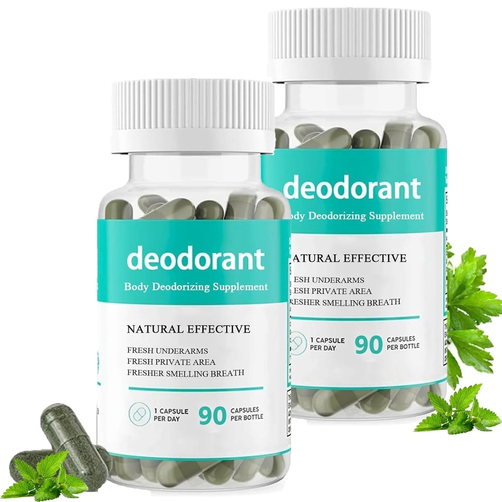 Body Deodorizing Supplement, Body Deodorizing Kapslid, Keha Deodorant Kapslid Detox, Seedimine, Soolestiku Tervis, Naha Toetus 90 Kapslid (2)