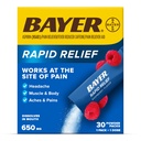 Bayeri kiirrelief Pulberpakendid aspiriini ja kofeiiniga, lahustuv kiire toimega valu leevendamine peavalu, lihaste ja kehavalu korral, vaarikamaitse (pakend võib varieeruda), pakend 3 x 10 loend