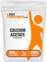 BulkSupplements.com Kaltsiumatsetaat pulber - kaltsiumilisand, toiduklass - puhas & gluteenivaba, 500mg ühe serveerimise kohta, 1 kg (2,2 naela) (pakk 1)