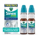 Vicks Sinex SEVERE Allergia & Sinus Nina Spray, Original Ultra Fine Mist, Dekongestantne meditsiin, külma või allergia tõttu nina ummistuste leevendamine, Siinus Rõhuvabastus, 265 Sprays x 2