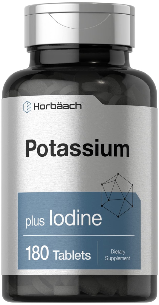 Horbäach kaaliumkloriidi lisand | Plus jood | 180 taimset tabletti | Mitte-GMO ja Gluteenivaba
