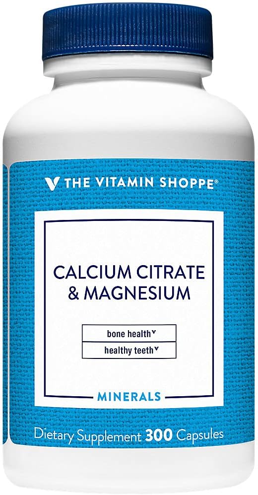 Kaltsiumtsitraat ja magneesium (300 kapslit) vitamiin Shoppe