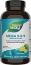 Nature's Way Mega 3/6/9 Omega Blend, toetab tervislikku nahka, liigeseid, südame-veresoonkonna funktsiooni *, kala, lina, kurgiõli, 180 laimimaitselist pehmet (pakendamine võib varieeruda)