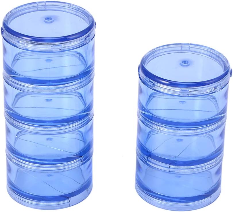 SUPVOX 1 Seadke balloon virnastatav Pill Box Round Weekly Pill Container Case Dispenser ja ravimid (sinine)