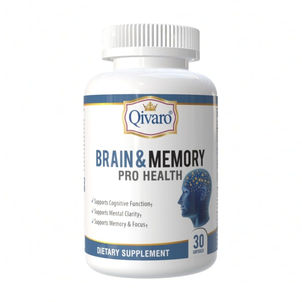 Brain & Memory Pro Health - Natural Support for Cognitive Function - Mind & Memory Supplement for Brain Health - Vegan ja Non-GMO - Made in USA - 30 kapslit