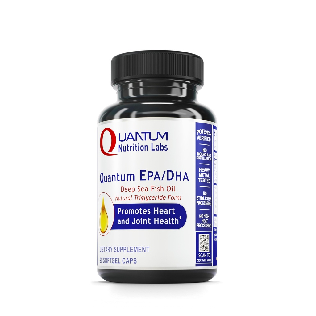 Quantum Nutrition Labs EPA DHA Fish Oil Softgels - Omega 3 Fish Oil, Omega 3 Supplement, EPA DHA, Omega 3 Rasvhapete täiendused naistele ja meestele, looduslik - 90 Softgel kapslid
