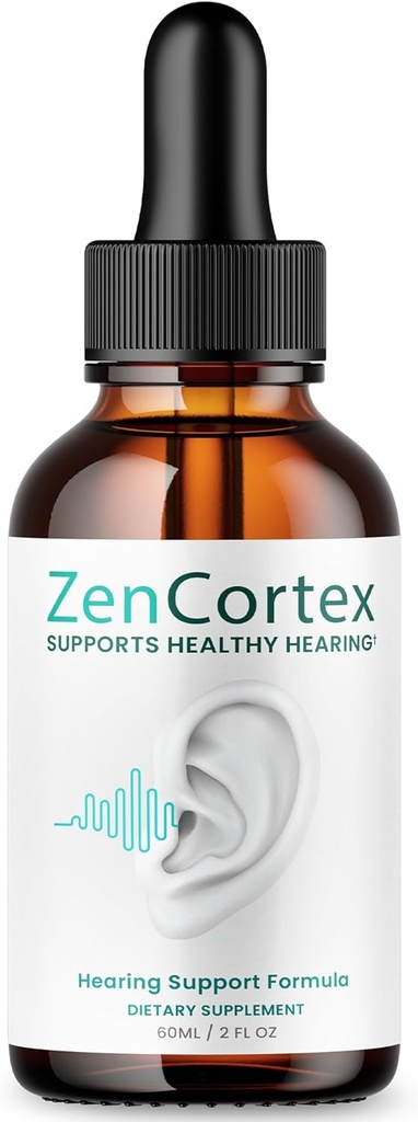 Zencortex Tinnituse leevendamiseks - ametlik valem - Zencortexi tilgad kõrvadele, Zen Cortex 24 Tinnitus tilgad Vedelikulisandi ülevaated, Zen Cortexi kuulmistoetus valem, Zencortexi suukaudne tilk (2oz)