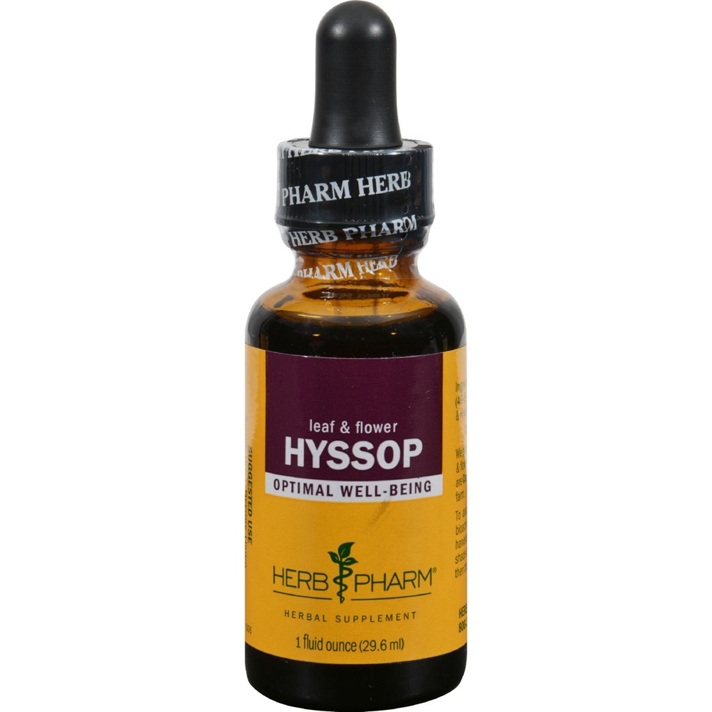 Herb Pharm Certified Organic Hyssop Vedel Ekstrakt - 1 Ounce