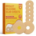 Silicone Scar Sheets for Breast 12 Pack - Medical Scar Eemaldamise lehed - Silicone Sheet Rindade post Operatsiooni tarvikud armide ravi - Areola Gel Ringid (3 IN)