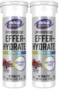NOW Sport Toitumine, kihisev Effer-Hydrate, elektrolüütide täiendus, taastumine *, segatud marja, 10 tabletti (2. pakendis)