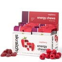 Skratch Labs Energy Chews | Gummies jooksmise, jalgrattasõidu ja spordi tulemuslikkuse | Gel Alternatiivne | Vaarika (10 Pack) | Gluteenivaba, vegan
