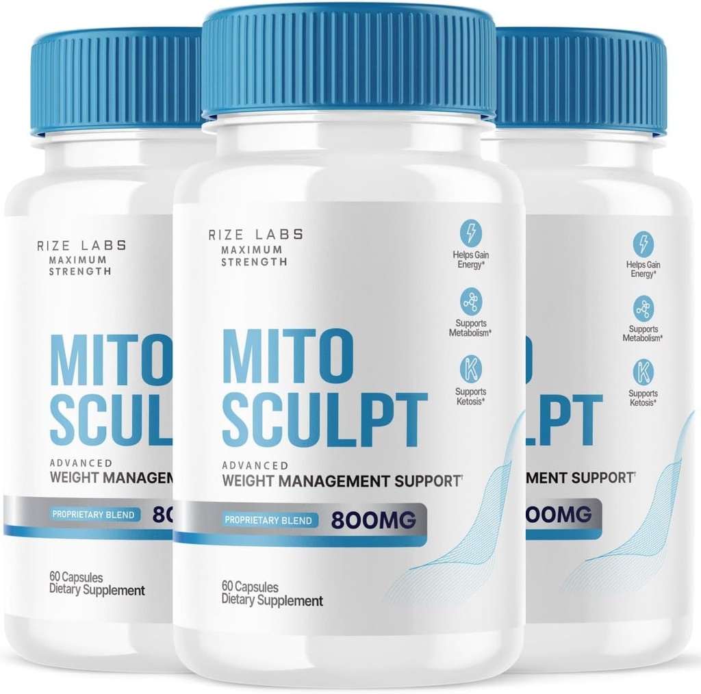Rize labs MitoSculpt kaalulangus pillid - Skulpt oma ideaalse keha MitoSculpt Advanced Formula kapslid, täiendus keerata mobiliseeritud salvestatud rasva kütuse (180 kapslit) (pakk 3)