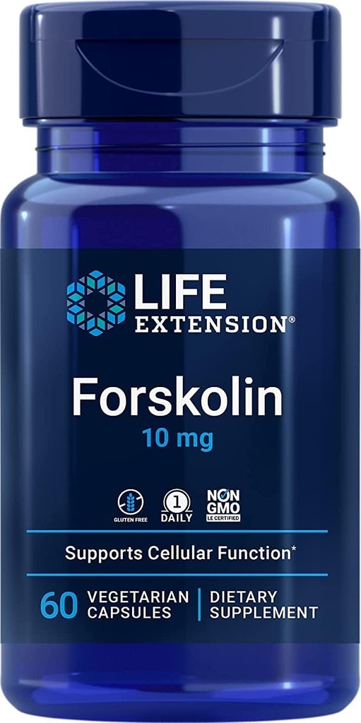 Eluea pikendamine Forskolin 10 mg, 60 taimetoitlast kapslit (2 pakendis)